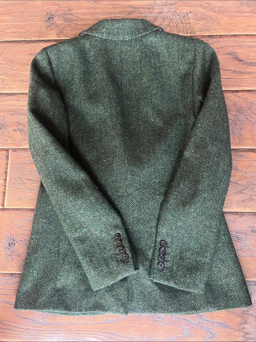 J. Crew Green Herringbone Women's Blazer - Size 2 - Picture 8 of 10